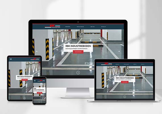 RESPONSIVE WEBSITE 
                                    <br>Konzept und Screendesign<br>www.rbk-industrieboden-gmbh.de